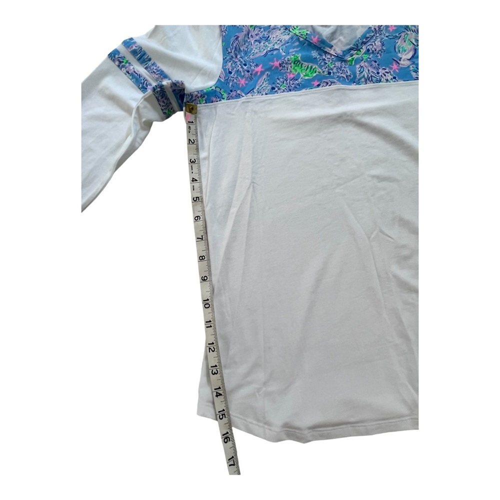 Top - Lilly Pulitzer - Amara Top - Medium Blue Peri The Turtle Package LPBOX2-14 - Picture 7 of 8